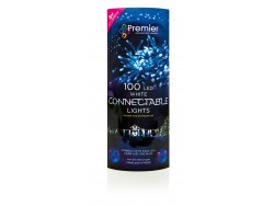 Connectable Static (Ice) White Led Commercial 100 sets 8m Lights 
